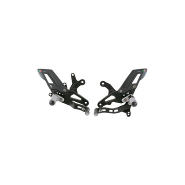 Pedane Regolabili Con Poggia Piedi Fissi , Cambio Diritto per Kawasaki Kawasaki ZX-636 (2009-2025) Pedane Regolabili Con Poggia Piedi Fissi , Cambio Diritto per Kawasaki Kawasaki ZX-636 (2009-2025)