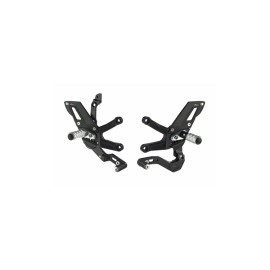 Pedane Regolabili Con Poggia Piedi Fissi, Cambio Standard per Kawasaki ZX 10R (2021- 2024)