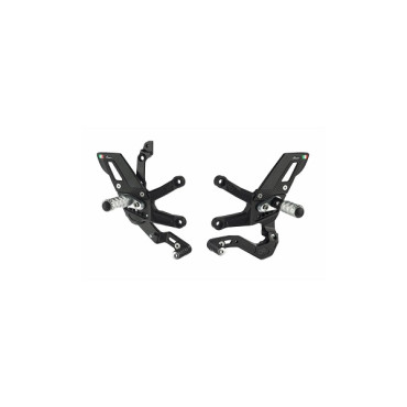 Pedane Regolabili Con Poggia Piedi Fissi, Cambio Standard per Kawasaki ZX 10R (2021- 2024) Pedane Regolabili Con Poggia Piedi Fissi, Cambio Standard per Kawasaki ZX 10R (2021- 2024)