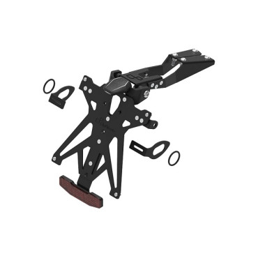 Kit Porta Targa Regolabile LIGHTECH con catadiottro e luce targa per Honda CB 750 HORNET (2023-2025) Kit Porta Targa Regolabile LIGHTECH con catadiottro e luce targa per Honda CB 750 HORNET (2023-2025)