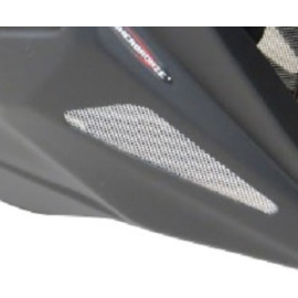 Parafango nero opaco con griglia argento per KAWASAKI ZX6R 636 (2023-2025)