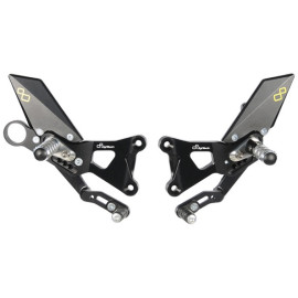 PEDANE REGOLABILI CON POGGIAPIEDE FISSO BMW S 1000 RR - CAMBIO NORMALE (2009/2013)