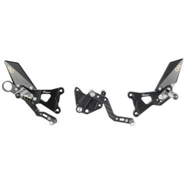 PEDANE REGOLABILI CON POGGIAPIEDE SNODATO BMW S1000RR / HP4 (09/13) - CAMBIO ROVESCIATO -