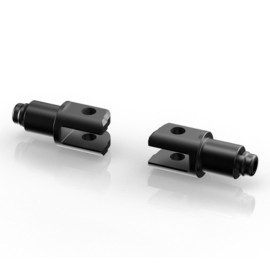 Rizoma Coppia di adattatori per pedivelle comandi originali OEM Pilota RIZOMA per YAMAHA YZF R6 600 (2003>) - YZF R1 1000 (2002>)