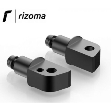 Rizoma Coppia di adattatori per pedivelle comandi originali OEM Passeggero RIZOMA per YAMAHA YZF R6 600 (2003>) - YZF R1 1000 (2002>)