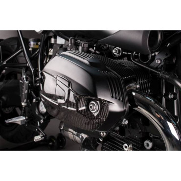 PROTEZIONI TESTE MOTORE IN CARBONIO LUCIDO per BMW R-NINET SCRAMBLER (2016-2017)