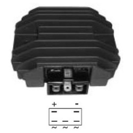 Regolatore di Tensione Giapponese SH650A-12 - 12V - CC TRIFASE - 5 FASTON per PEUGEOT 125/150 ELYSEO/ELYSTAR/JETFORCE/LOOXOR YAMAHA X-MAX 125 (2010) / YZF 125 R (2008/2009) / 250 MAJESTY (2000/2001) / 500 T-MAX (2000/2003) / FZR 600R (1994/1995)