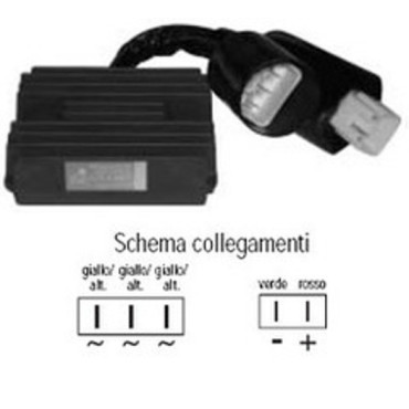 Regolatore di Tensione Giapponese SH678-FD - 12V - C.C - Trifase - 5 Cavi - HONDA FORZA 250 (05/07) - CBR 600 RR (07>) - TRANSALP 700 (08>) - CBF 1000 (06/09) - CBR 1000 RR (06/07)