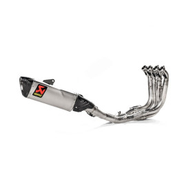 TERMINALE DI SCARICO COMPLETO AKRAPOVIC EVOLUTION (titanio) NON OMOLOGATO collettori in titanio silenziatore in  titanio con fondello in carbonio per BMW S1000 RR (2019-2021>) - S 1000 R (2021>)