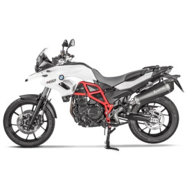 Silenziatore di scarico Omologato nero Linea Slip-on (Titanio / nero) per BMW F 800 GS (2017) - F 700 GS (2017) - F 800 GS ADVENTURE (2017)
