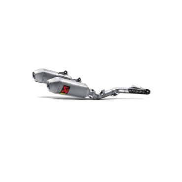 Scarico Completo AKRAPOVIC Linea Evolution TITIANIO fodero in titanio Non Omologato 112 DB doppio silenziatore per HONDA CRF 450 R (2015>)