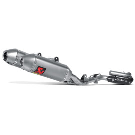 Scarico completo Titanio Akrapovic fodero titanio Non Omologato 112 DB doppio silenziatore per HONDA CROSS CRF 250 R (2014>)