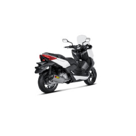 Terminale di scarico Akrapovic linea Slip-on (inox) SILENZIATORE OMOLOGATO fodero esterno inox, fondello in Carbonio per YAMAHA X-MAX250 (2007-2014) X-CITY 250 (2007-2014)