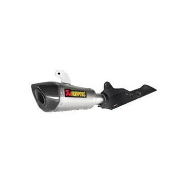 TERMINALE DI SCARICO OMOLOGATO AKRAPOVIC IN TITANIO CON FONDELLO IN CARBONIO Slip-On Line (Titanium) per Suzuki GSX-S 1000 / F (2017)