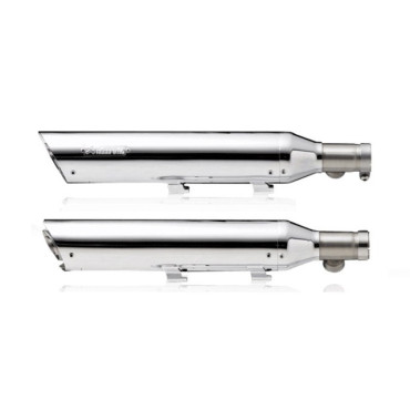 Coppia di scarico AKRAPOVIC Slip-on (CROMATO) Omologati per HARLEY DAVIDSON SPORTSTER (2014)