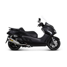 Terminale di scarico Akrapovic linea SPLIT-ON Esagonale con corpo in Titanio e fodero esterno inox, fondello in Carbonio per YAMAHA MAJESTY 400 (2007/2013) - x-Max 400 (2013-2014) - MBK EVOLIS 400 (2013-2015)
