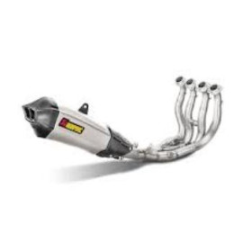 Scarico completo AKRAPOVIC Linea Racing (TITANIO) collettori in inox silenziatore in titanio non omologato per YAMAHA MT 10  (2016-2017)