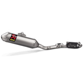 Scarico Completo racing (Inox/Titanio) in inox fodero titanio non omologato, AKRAPOVIC per KAWASAKI KX 250 F (2017>)