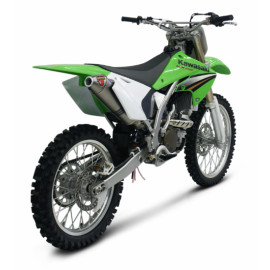 Terminale di scarico Akrapovic SPLIT-ON Ovale full Titanio con DB-Killer NON Omologato KawasakiI KX 250 F (2004/2005) FINO AD ESAURIMENTO SCORTE