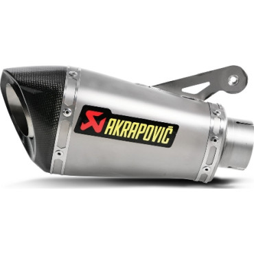 Terminale di scarico Omologato AKRAPOVIC Linea Slip on (TITANIO) fodero in titanio fondello in carbonio per BMW S 1000 RR (2010-2014)
