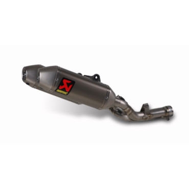 Copppia Sileniatore di scarico Akrapovic SPLIT-ON fodero Titanio con DB-Killer NON Omologato HONDA CRF 450 R 112 Decibel (2013>)