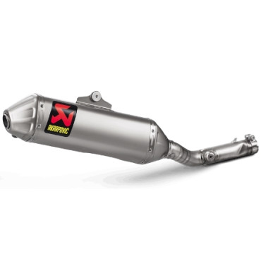 Silenziatore di scarico non omologato AKRAPOVIC Linea Slip-on (Titanio) per KAWASAKI KX 250 F (2017>)