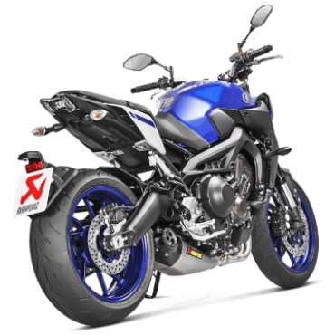 Scarico completo collettori in inox silenziatore in titanio fondello in carbonio Linea Racing (Inox Titanio) AKRAPOVIC per YAMAHA M-09 / FZ9 (2017>) - XSR 900 (2017>) - TRACER 900 (2017>) - FJ 9 (2017>)