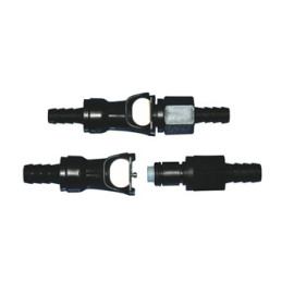 Innesto Rapido Benzina in Plastica Dritto NERO (Diametro Esterrno 8 mm - Lunghezza totale 50 mm)