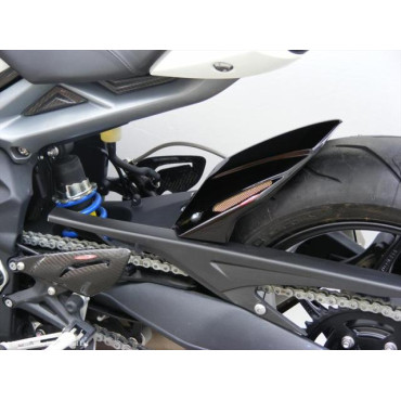 PARAFANGO POSTERIORE Colore BIANCO - RETINA ARGENTO per TRIUMPH STREET TRIPLE 13-14/STREET TRIPLE R 13-14