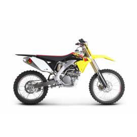 Silenziatore di scarico Akrapovic SPLIT-ON Ovale full Titanio con DB-Killer NON Omologato SUZUKI RMZ 250 112 decibel (2010/2013)