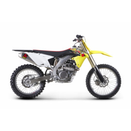 Terminale di scarico Akrapovic SPLIT-ON Ovale fodero Titanio NON Omologato 112 DB SUZUKI RMZ 450 112 decibel (2008/2016)