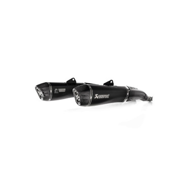 Terminale di scarico AKRAPOVIC Linea SLIP ON (TITANIO) BLACK per BMW K 1600 B / Grand America (2019>)