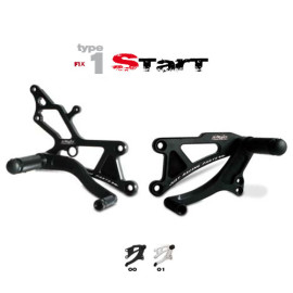Coppia Pedane arretrate in Ergal Valter Moto modello START Tipo 1 Fisse DUCATI 748 / 916 / 996 / 998 (1994/2004)