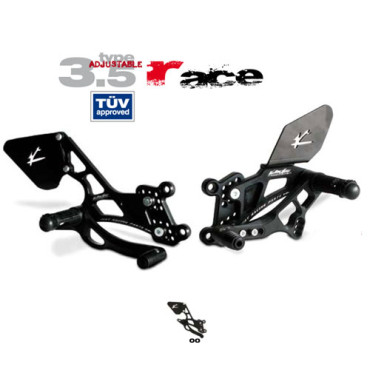 Coppia Pedane arretrate in Ergal Valter Moto modello RACE Tipo 3.5 Regolabili DUCATI 749 / 999 (2003/2006)