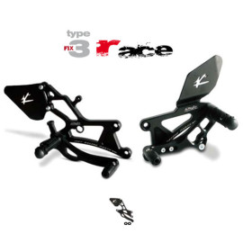 Coppia Pedane arretrate in Ergal Valter Moto modello RACE Tipo 3 Fisse DUCATI 748 / 916 / 996 / 998 (1994/2004)